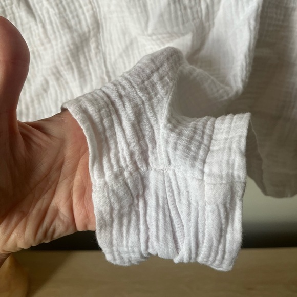 L*Space White Short-Sleeve Swim Cover-Up Mika Large - Picture 10 of 12